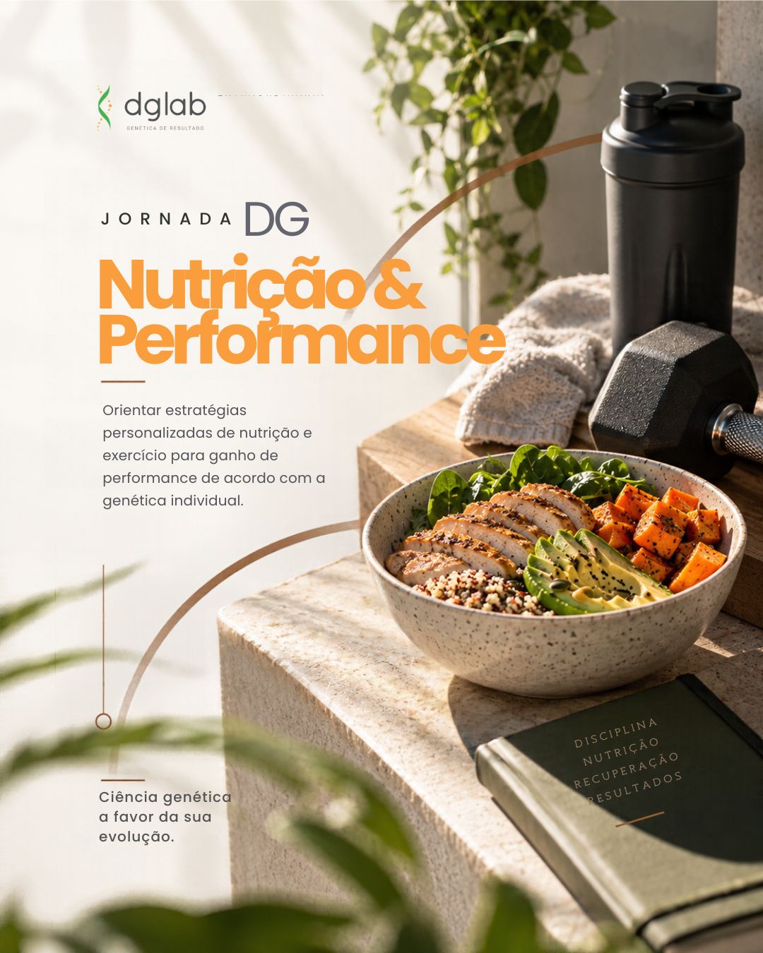 Arte oficial da Jornada DG Nutrição & Performance